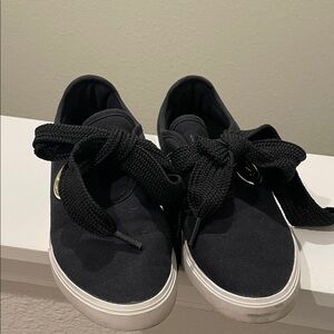 Adidas black canvas shoes size 6.5